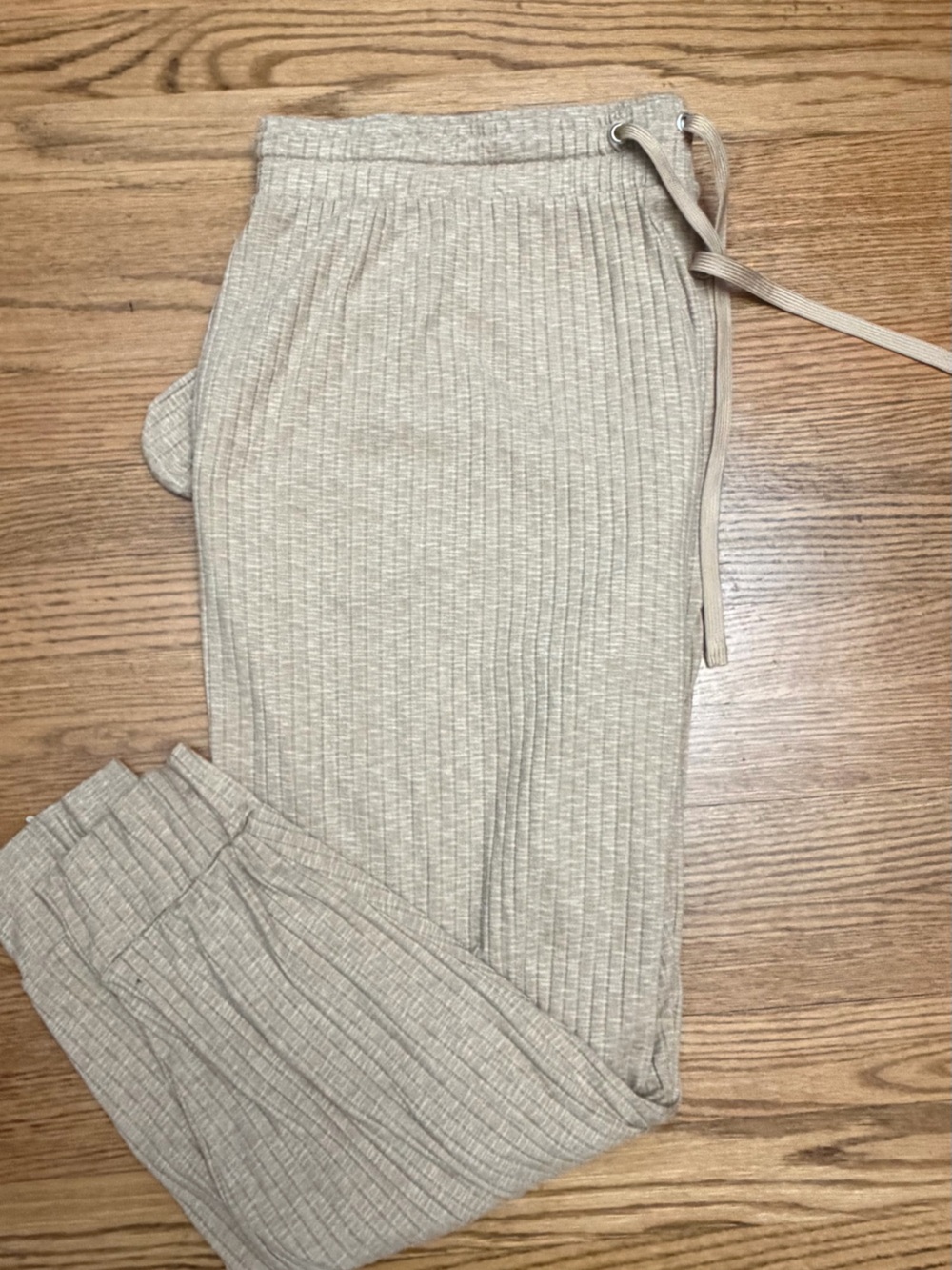 Joyspun Women’s 3-Piece Ribbed Lounge Set Size 2X 18W-20W Oatmeal - Picture 7 of 9